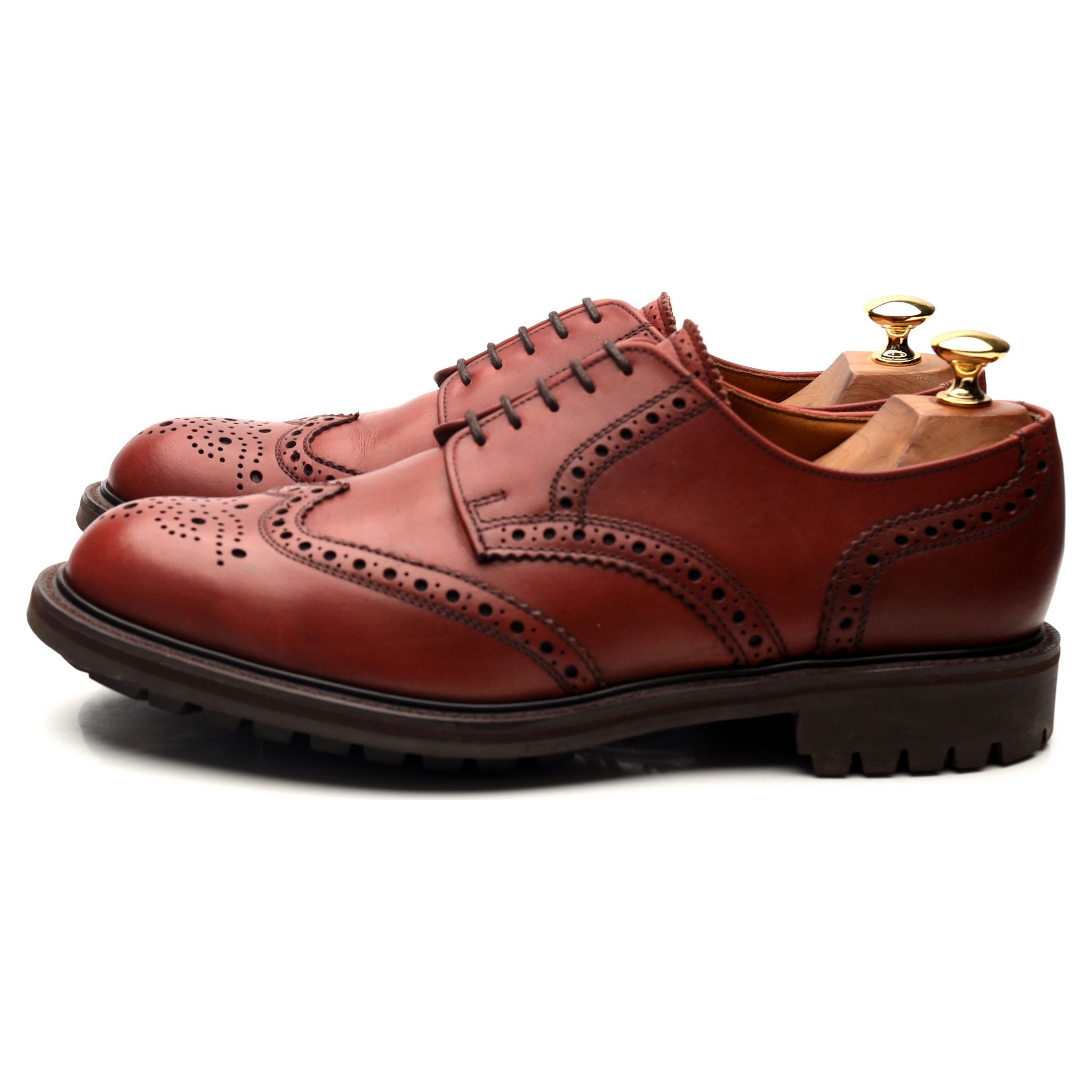 Alfred Sargent Stirling derby brogue cuir marron UK 9