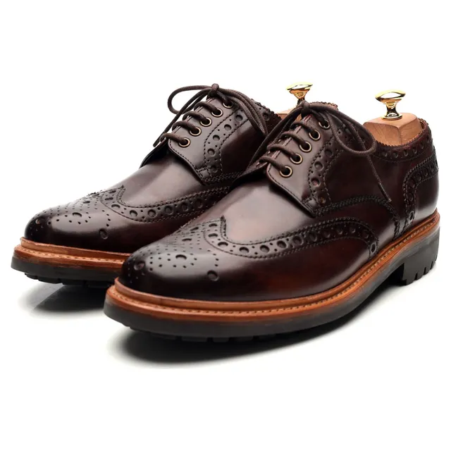 Grenson Archie derby brogue cuir marron UK 10