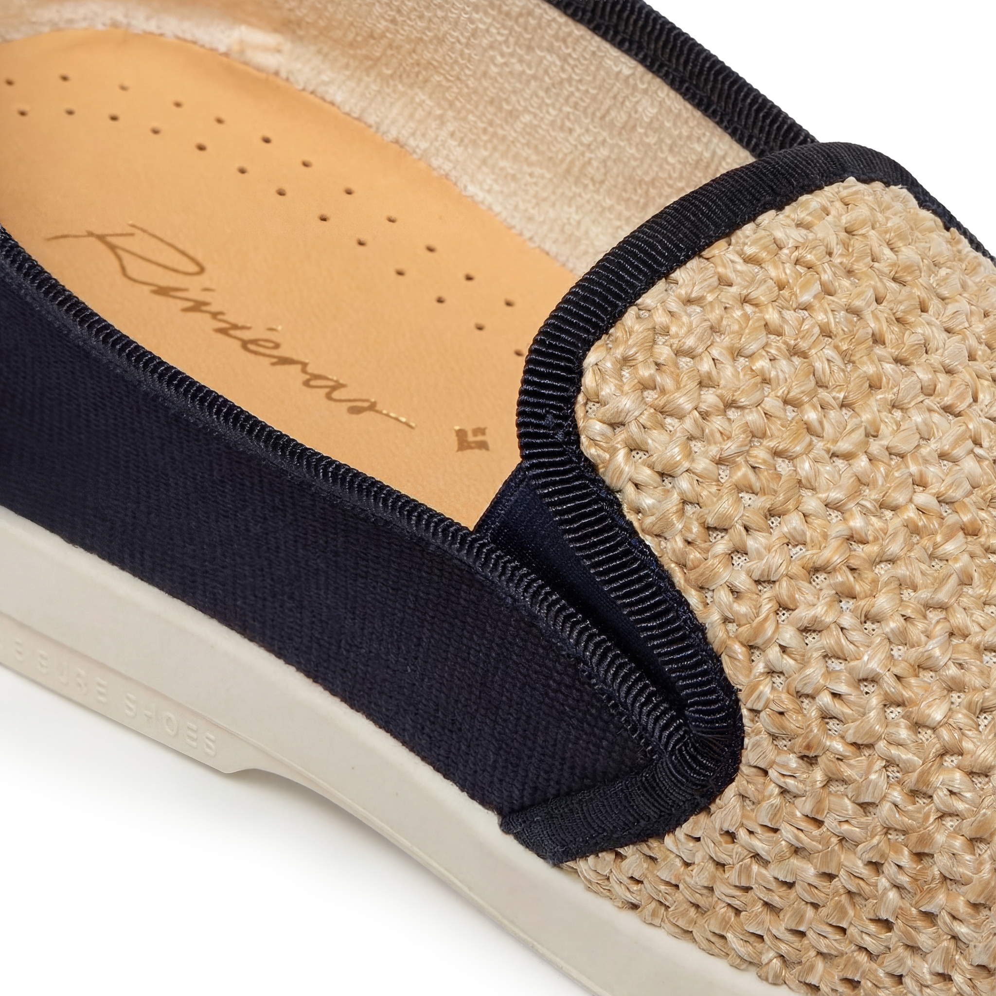 Rivieras Classic Enfant Nudude espadrilles marine raphia