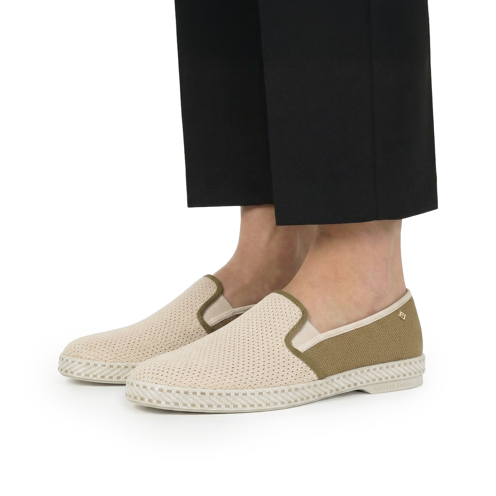 Rivieras Classic Match Filet espadrilles écru toile sable