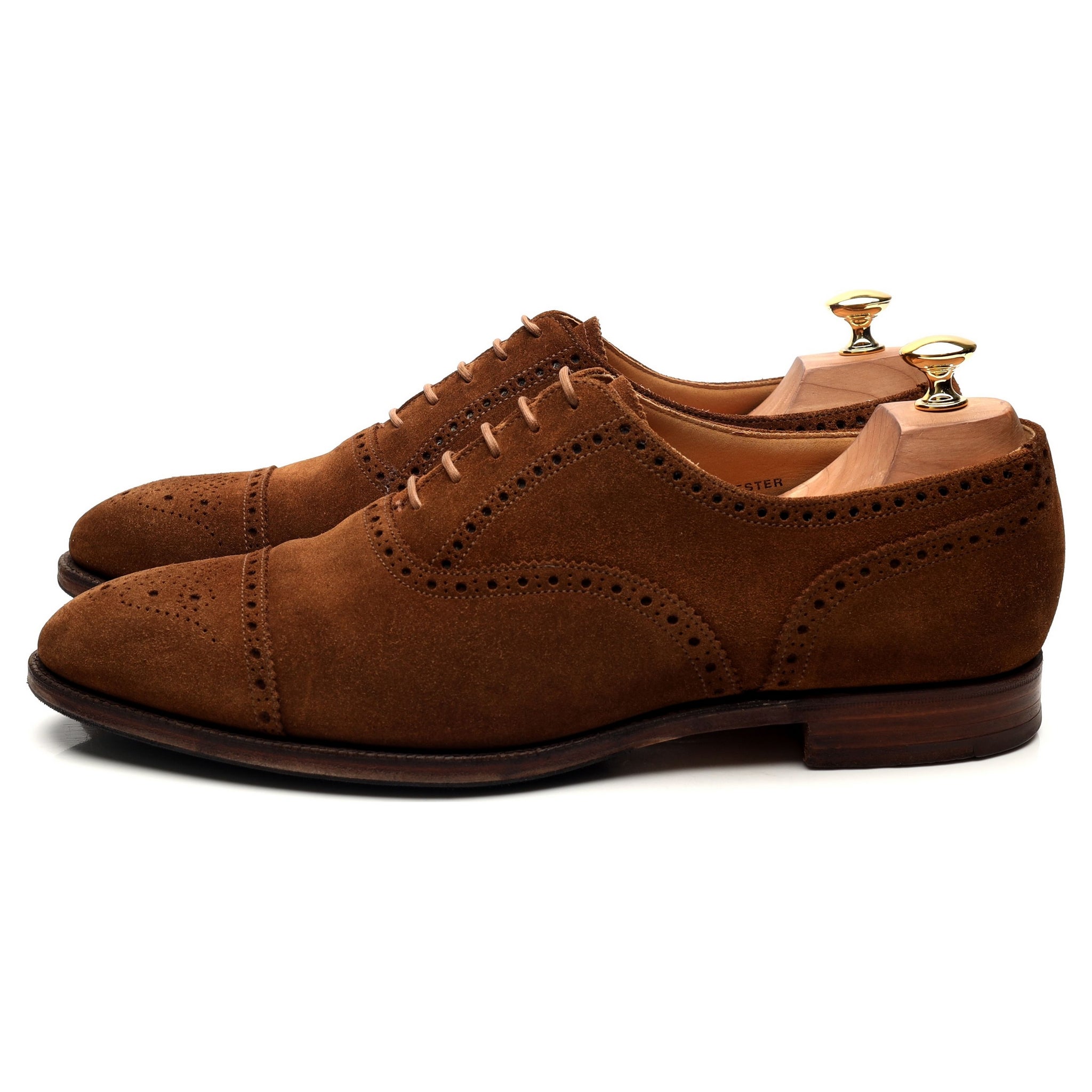 Shipton & Heneage Winchester richelieu semi-brogue daim marron 10,5