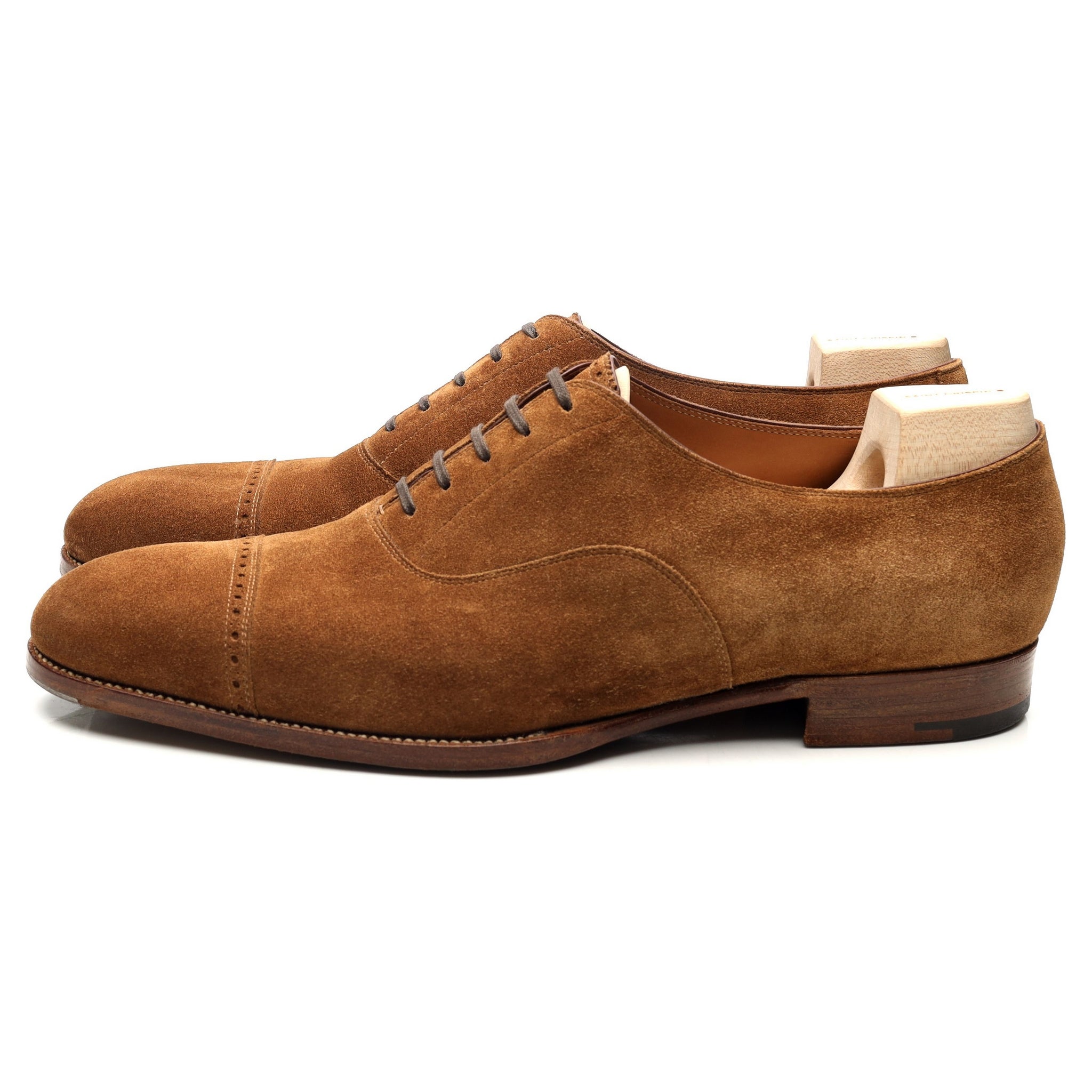 Drake's richelieu demi-brogue daim marron pointure 10 UK