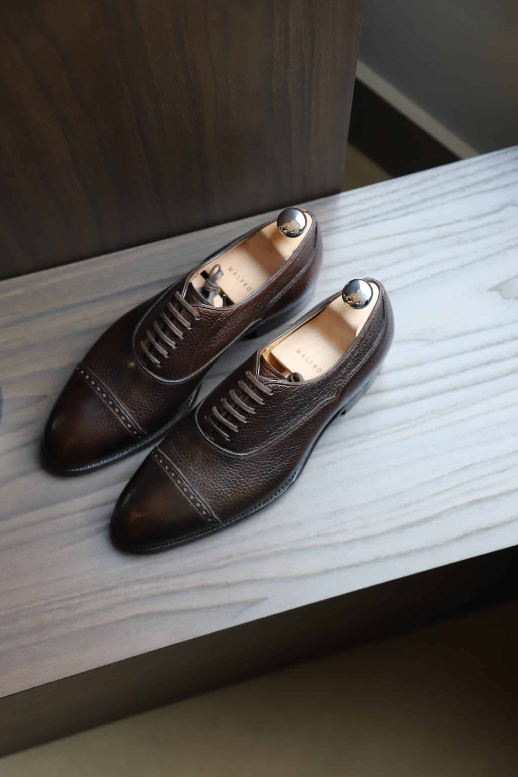 Malfroid Astoria richelieu cuir grainé chocolat