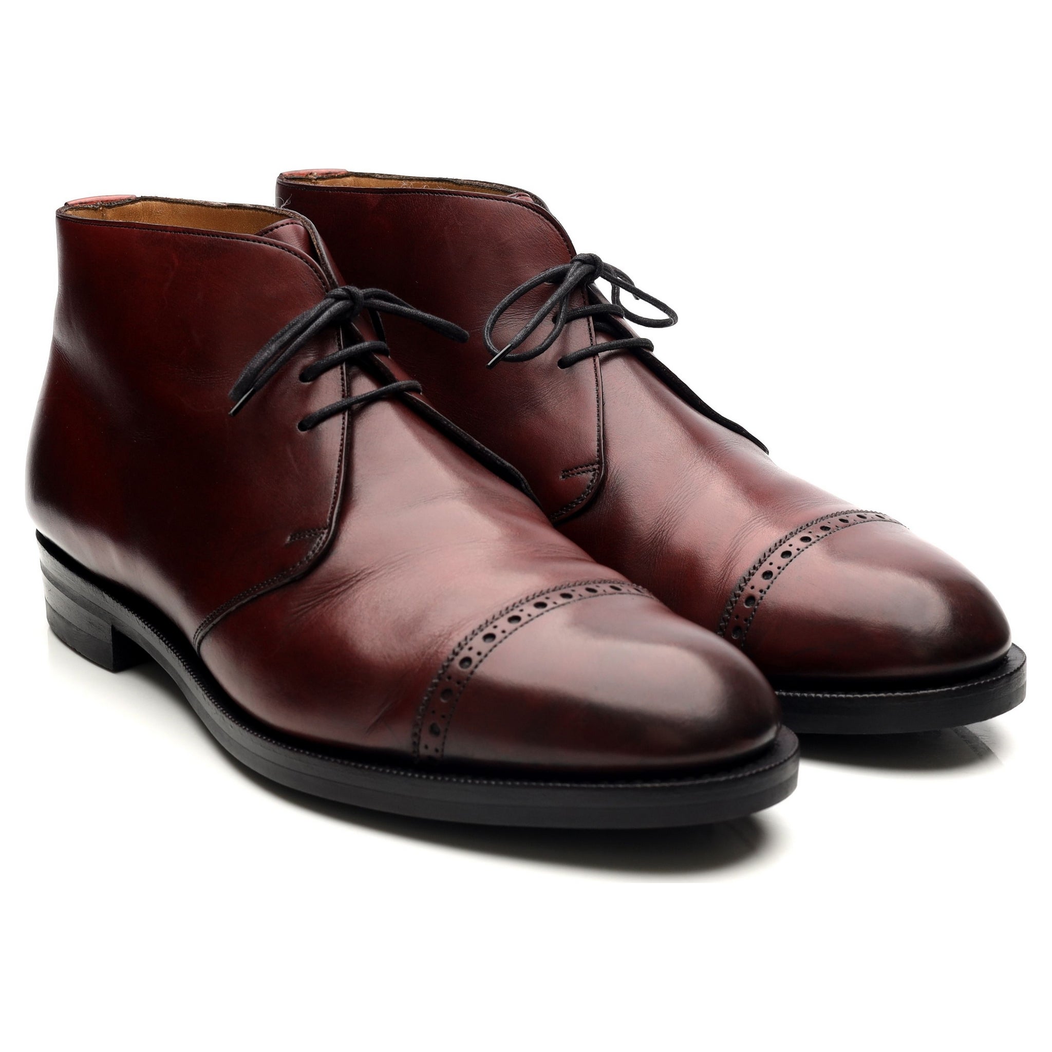 Edward Green Lomond boots chukka cuir bordeaux UK 11