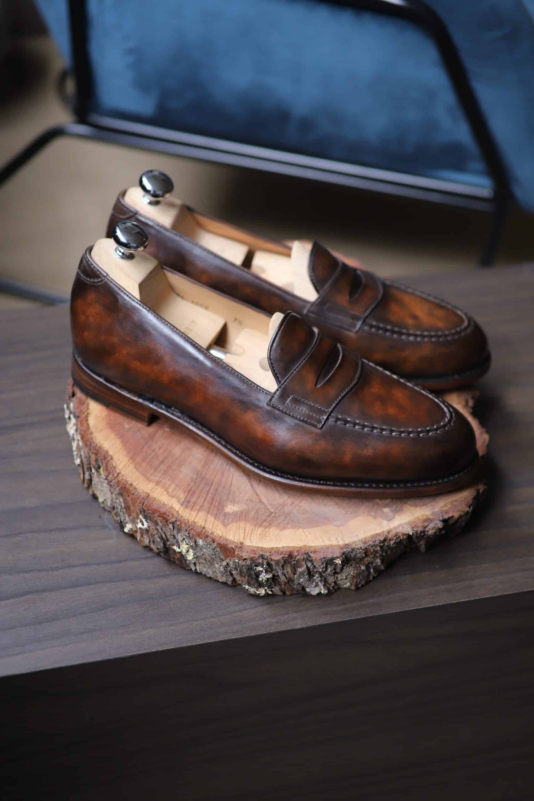 Malfroid Newport Superleggera mocassins cuir à patiner