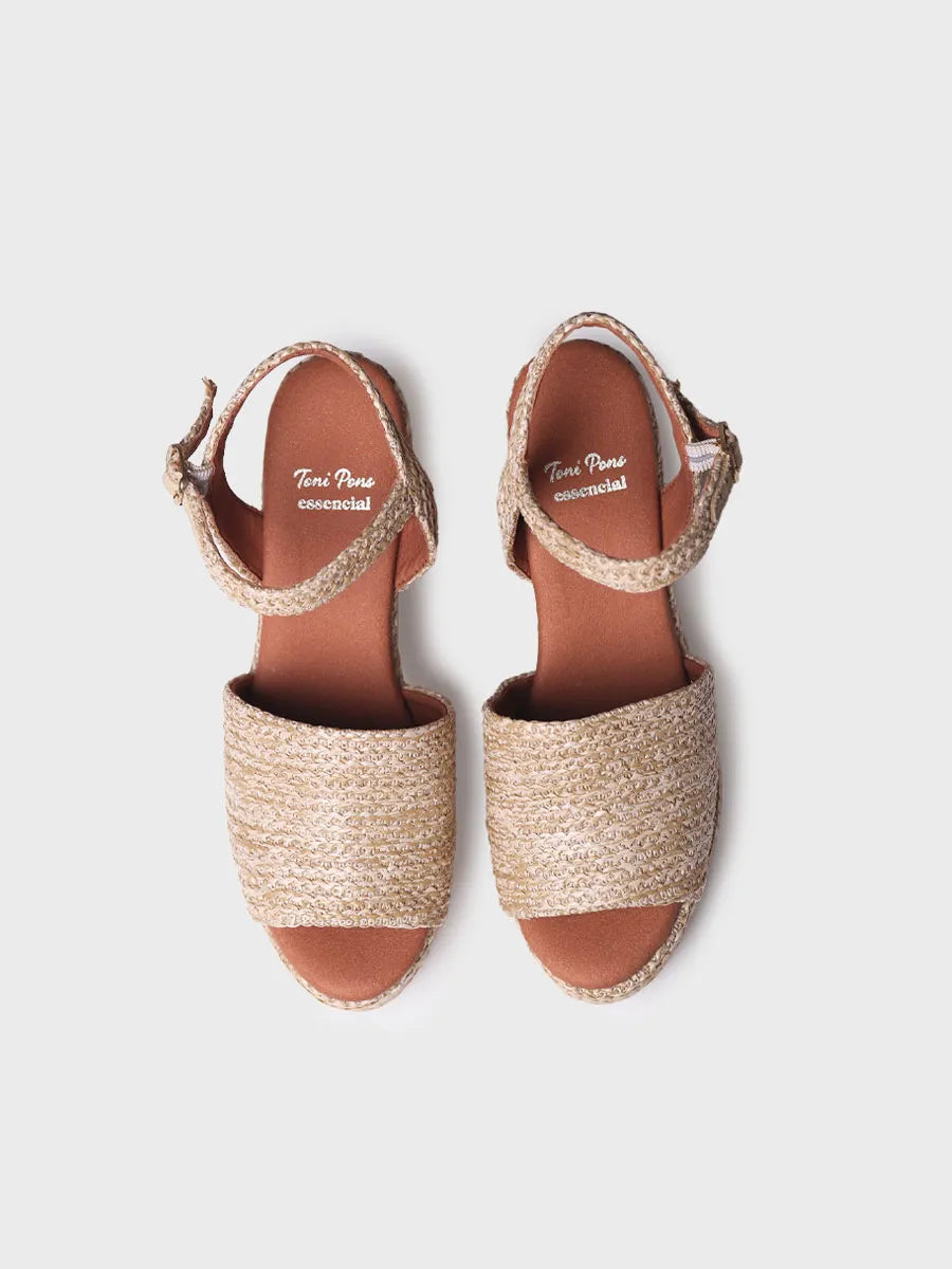 Toni Pons Tulia espadrille raphia talon 8 cm