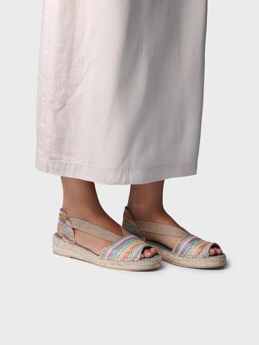 Toni Pons Estel-MH espadrilles compensees raphia multicolore