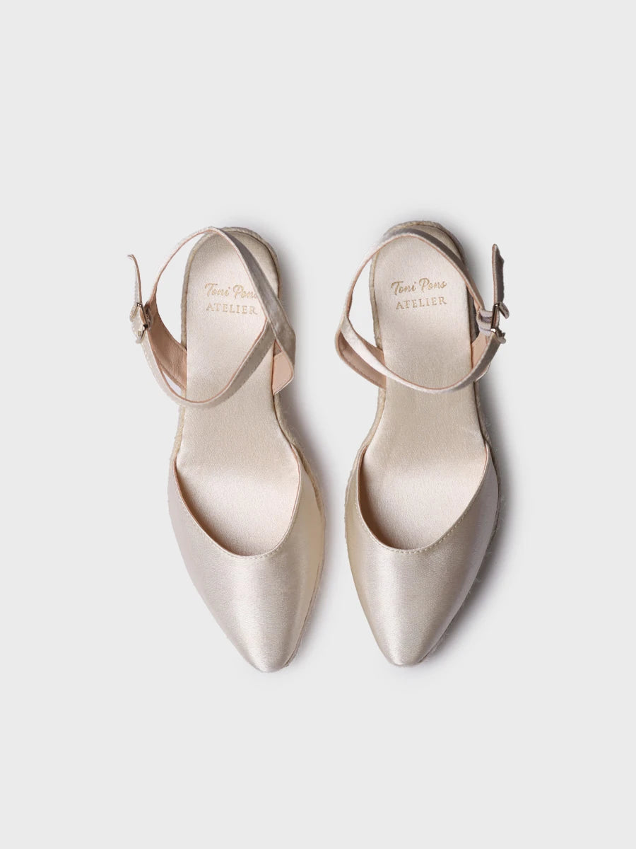 Toni Pons Margot espadrille compensée femme satin 7 cm