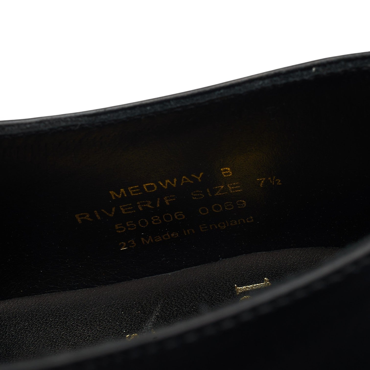 Loake 1880 Medway derbies à boucle cuir noir UK 7.5