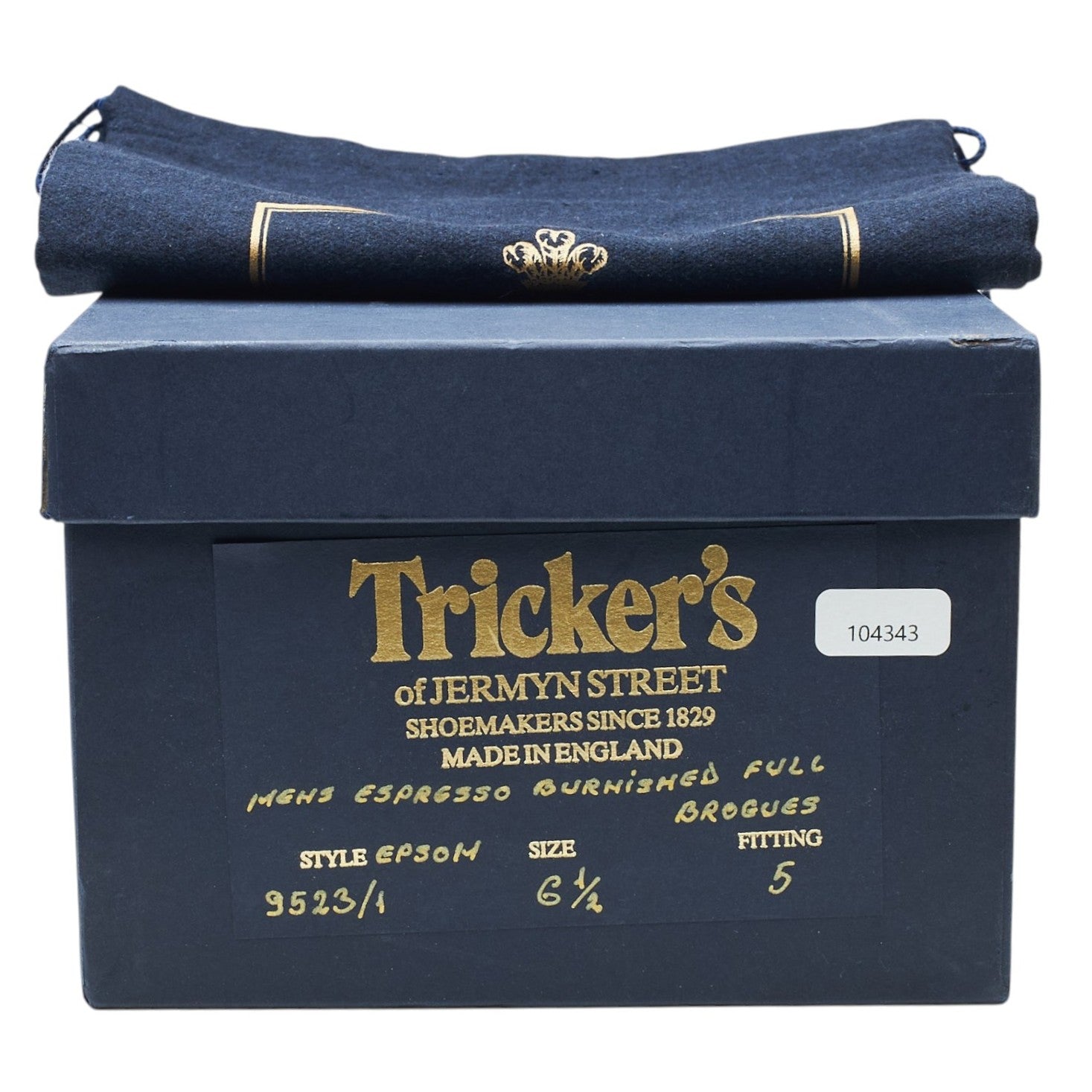 Tricker's Epsom richelieu cuir marron pointure UK 6.5
