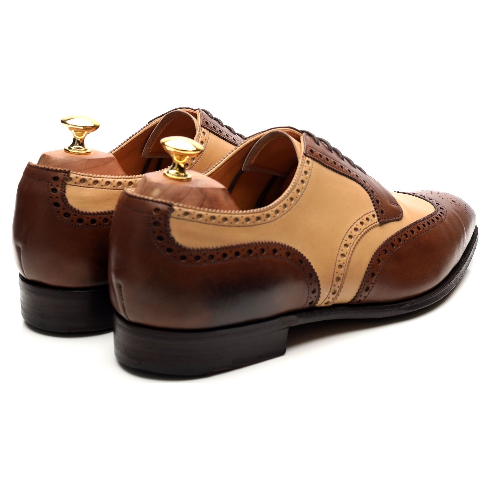 Edward Green derby cuir bicolore marron UK 10