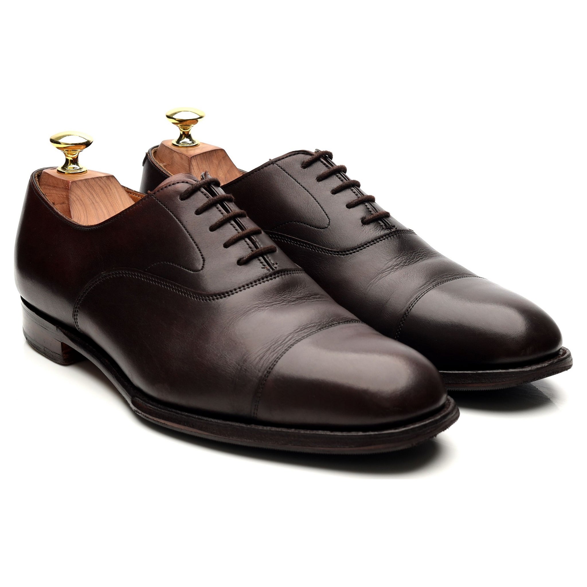Cheaney Alfred oxford cuir marron foncé UK 7 semelle cuir
