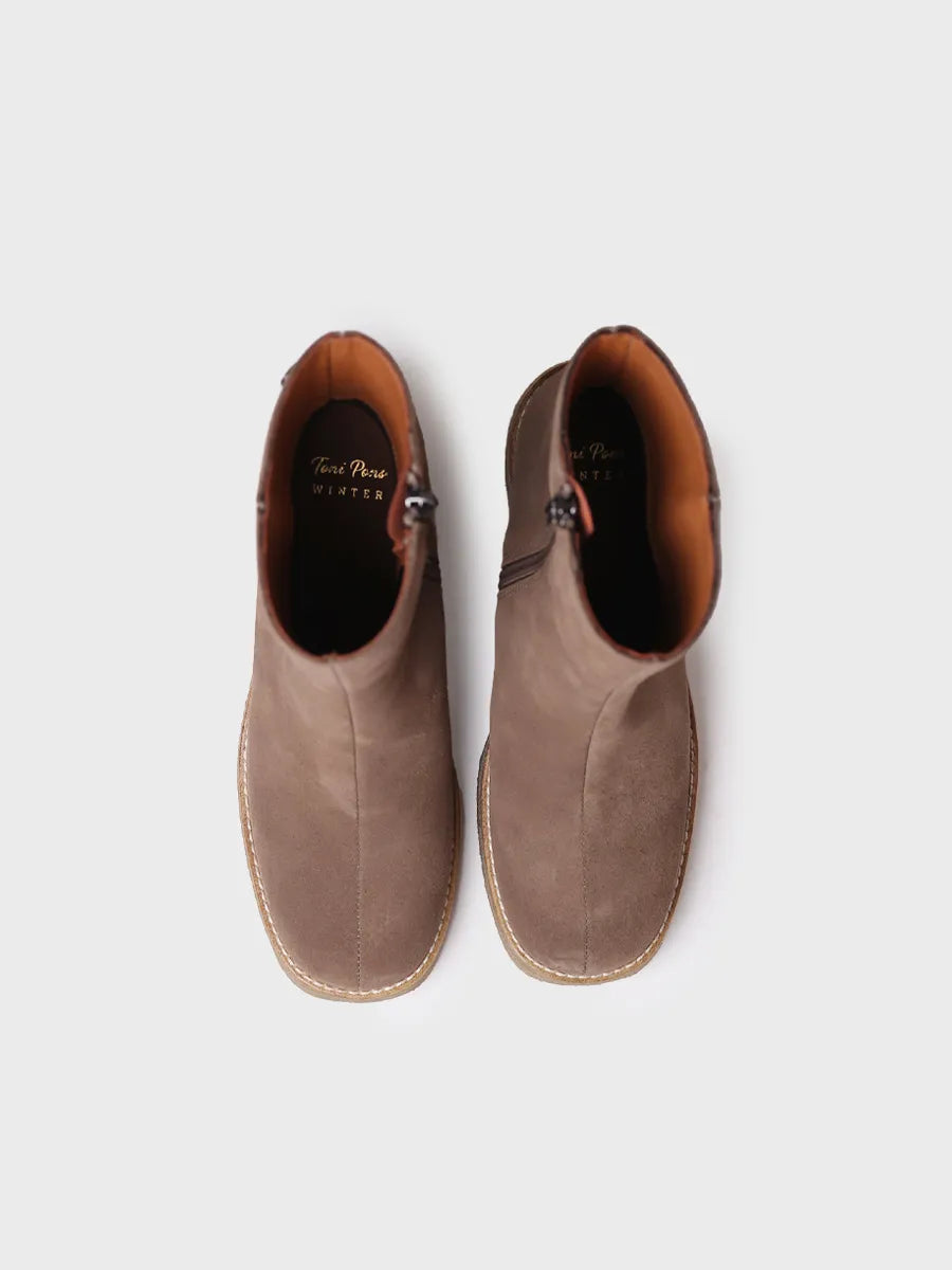 Toni Pons PIANI-SY bottine femme taupe talon large