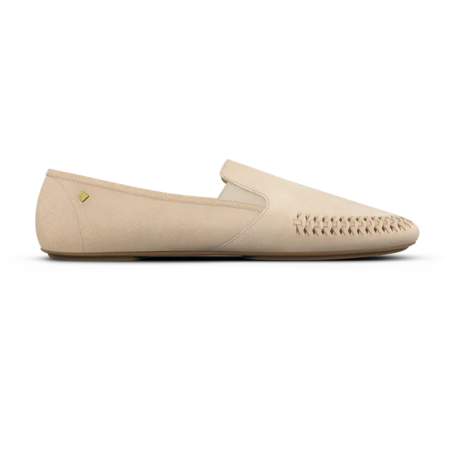 Rivieras Jazz espadrilles suède tressé écru