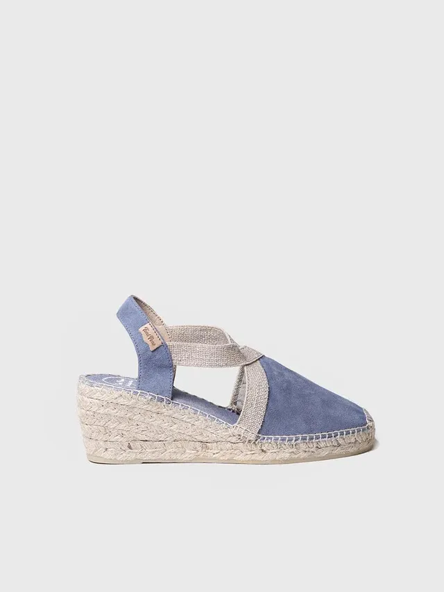 TONI PONS TONA espadrille femme compensée cuir velours