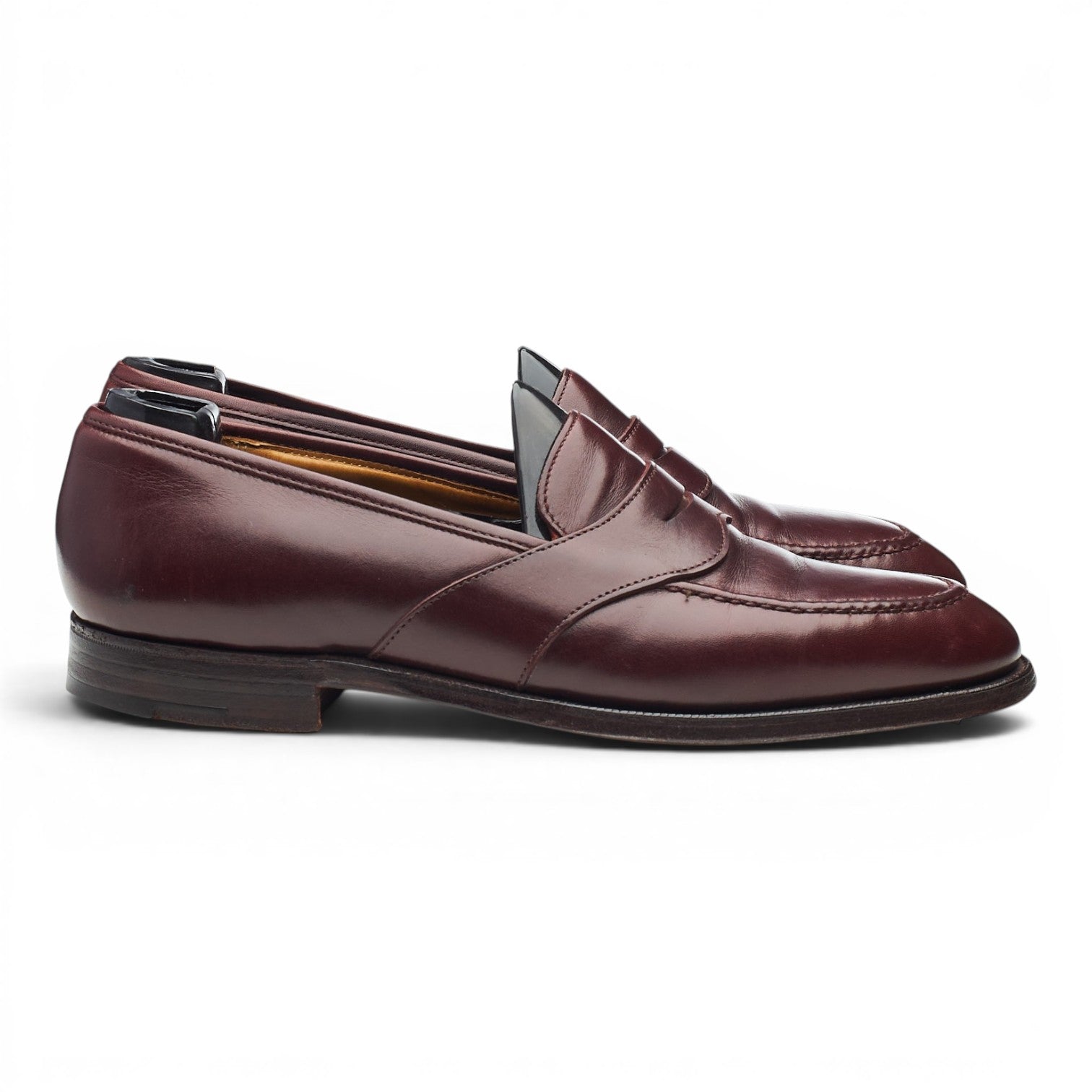 George Cleverley mocassin cuir bordeaux UK 6.5