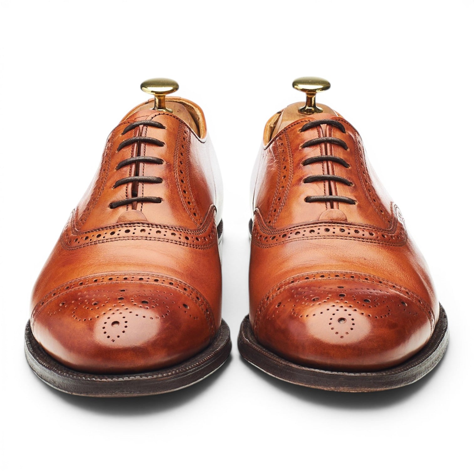 Cheaney Lowry richelieu cuir marron clair UK 8