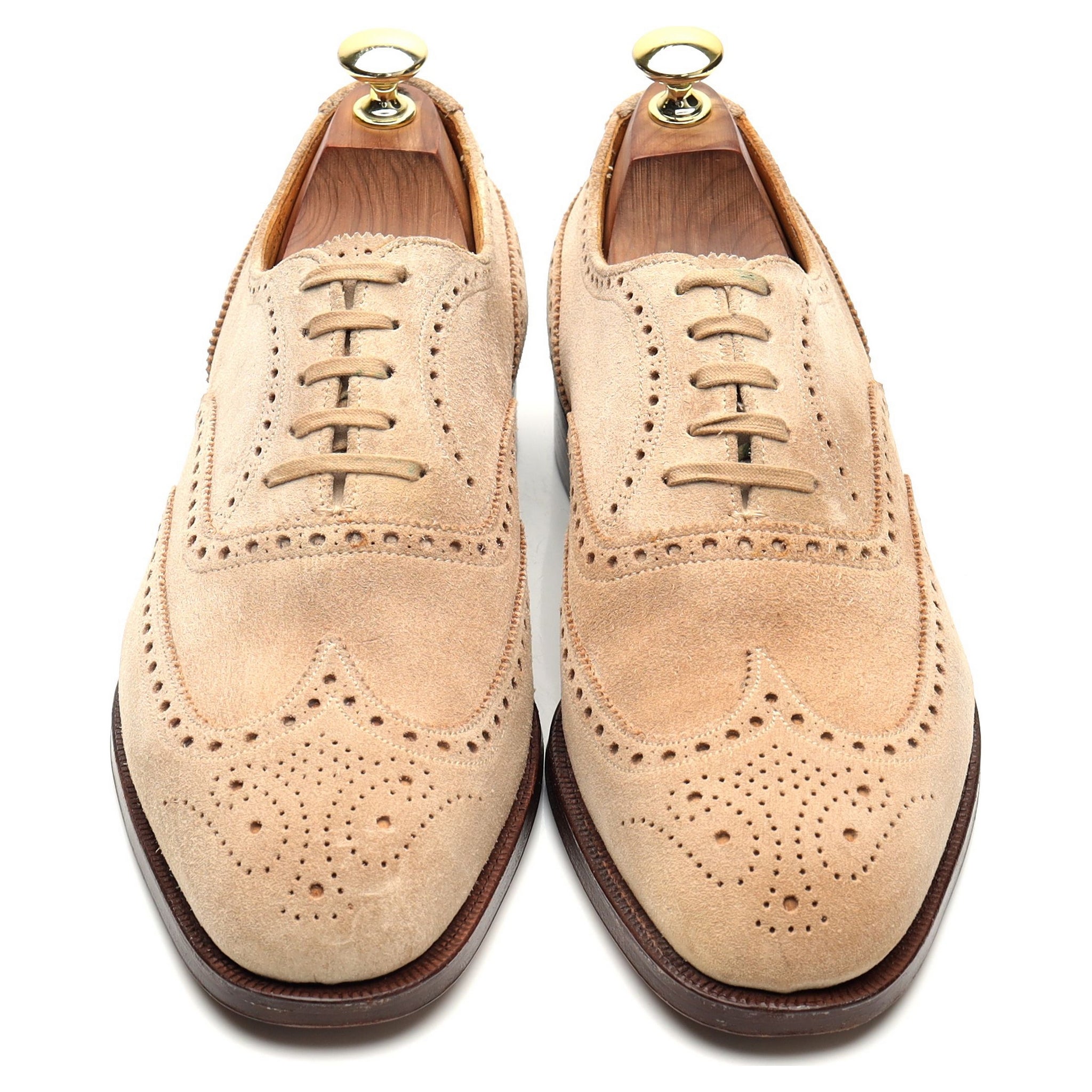 Crockett & Jones Ludgate 2 richelieu daim crème UK 7,5