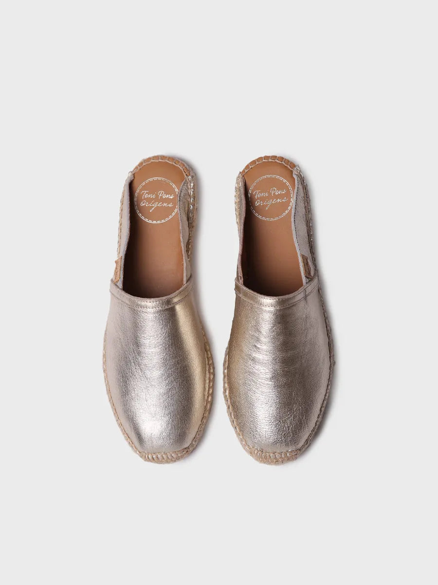 Toni Pons Denise-P mules espadrilles cuir métallisé