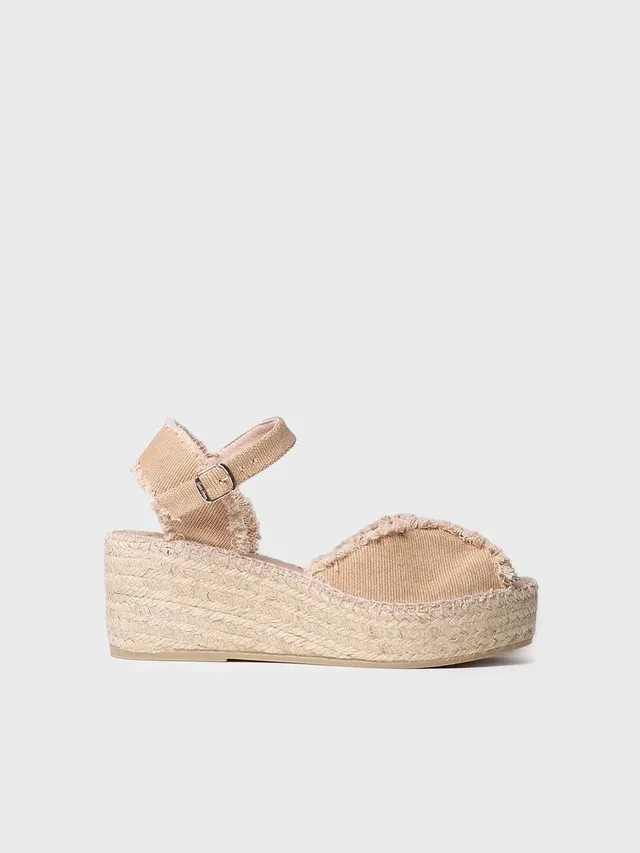 Toni Pons ISAURA espadrille compensée effilochée