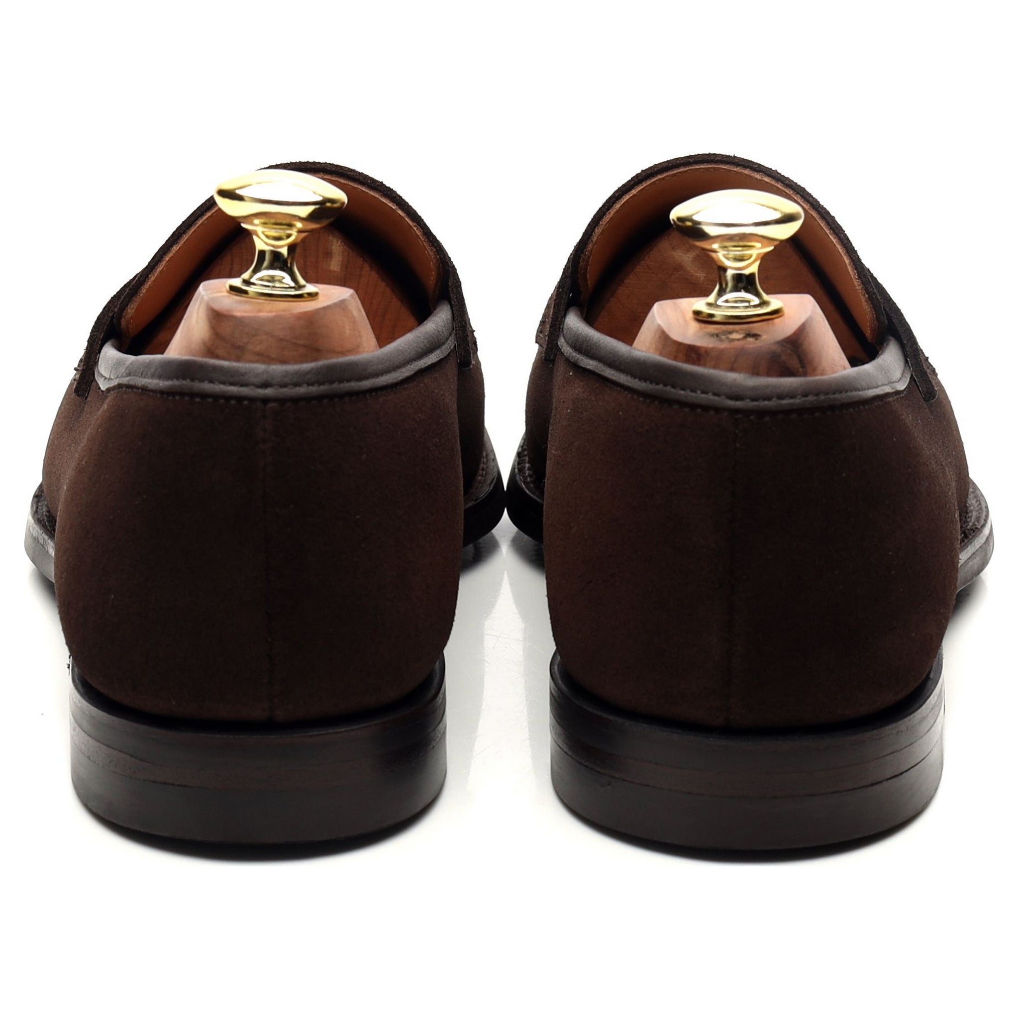 Crockett & Jones Sydney mocassins daim marron foncé UK 7
