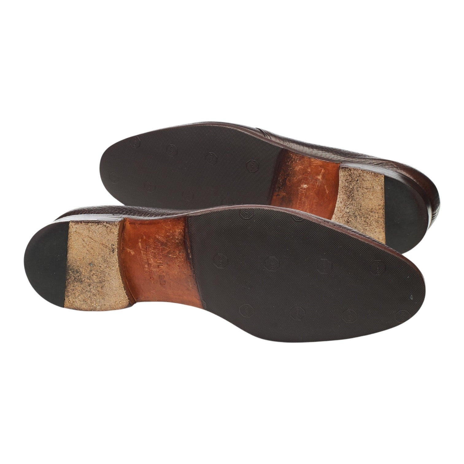 John Lobb Weldon derby cuir grainé marron UK 10