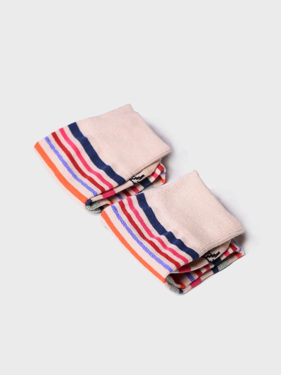 Toni Pons Quel-BR chaussettes coton rayées taupe