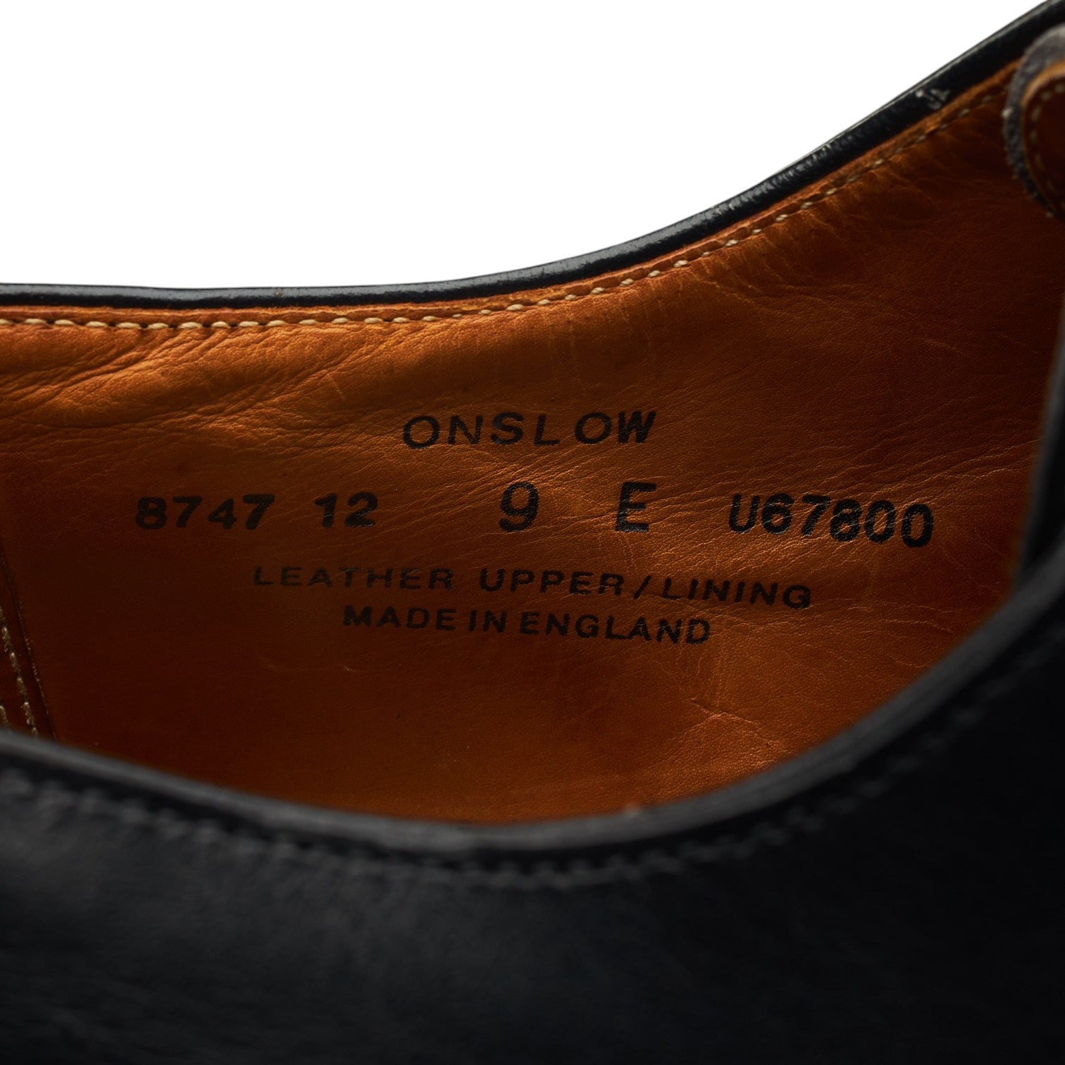 Crockett & Jones Onslow derby cuir noir pointure UK 9