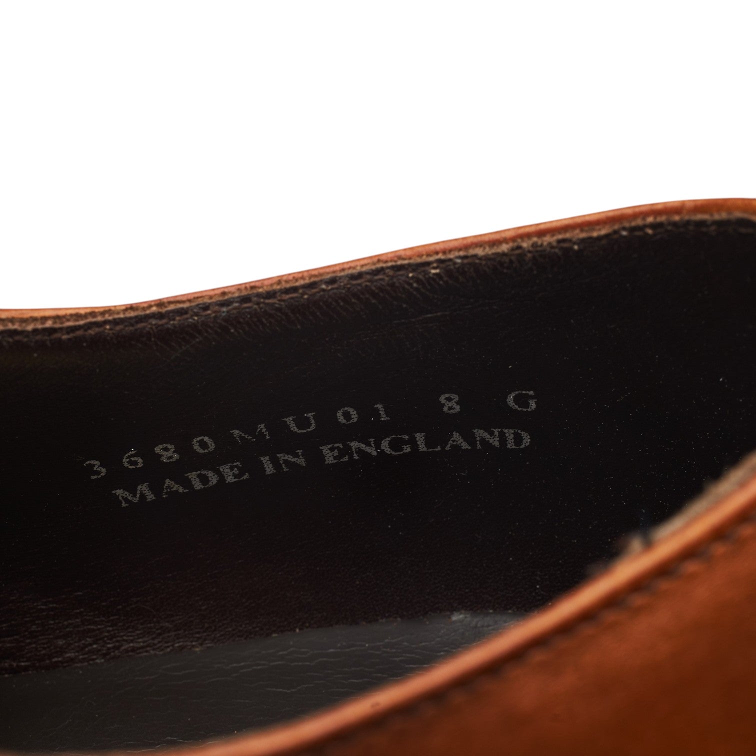 Barker 3680MU01 Richelieu Cuir Marron Clair UK 8 Bout Droit