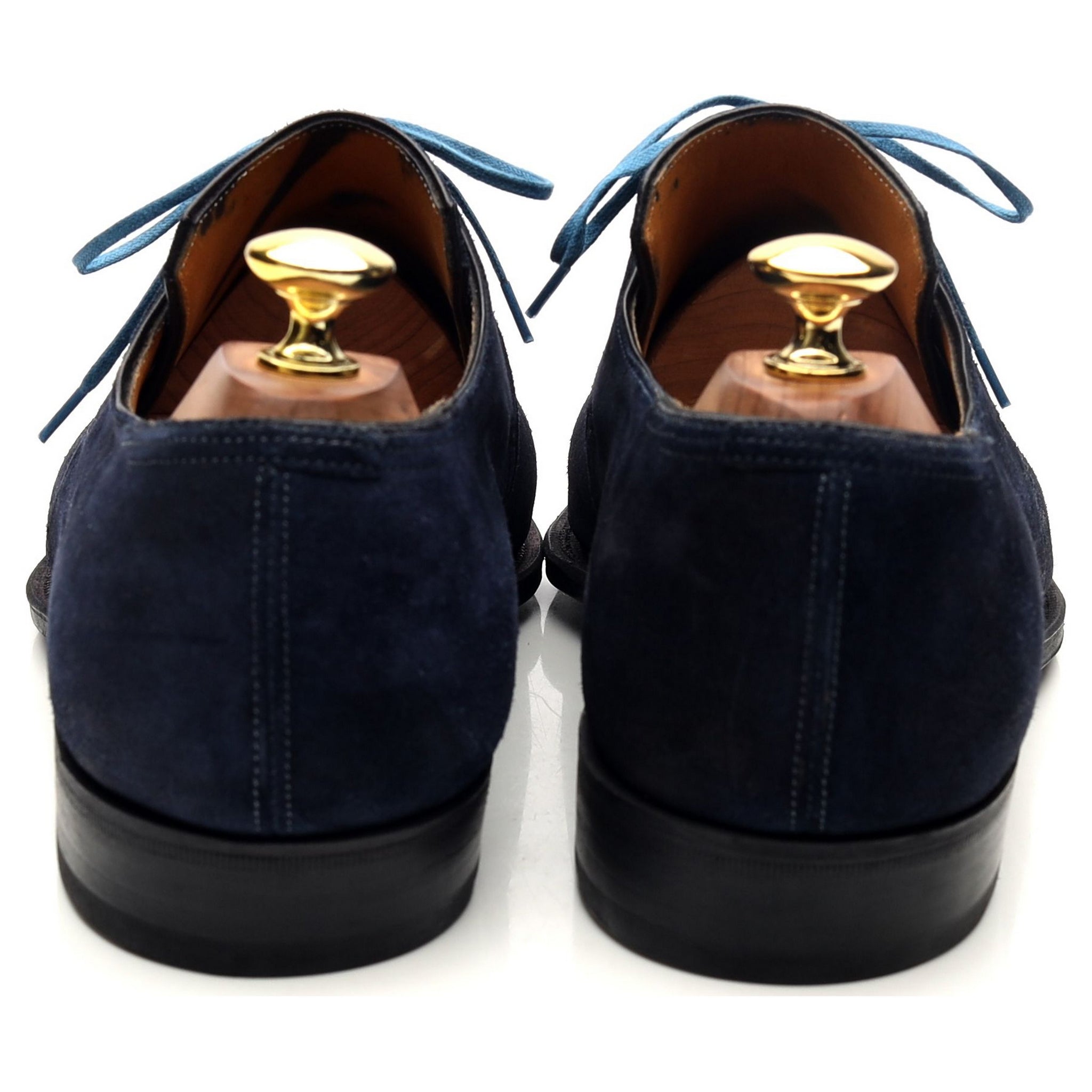 Corthay Arca derbys daim bleu marine UK 8