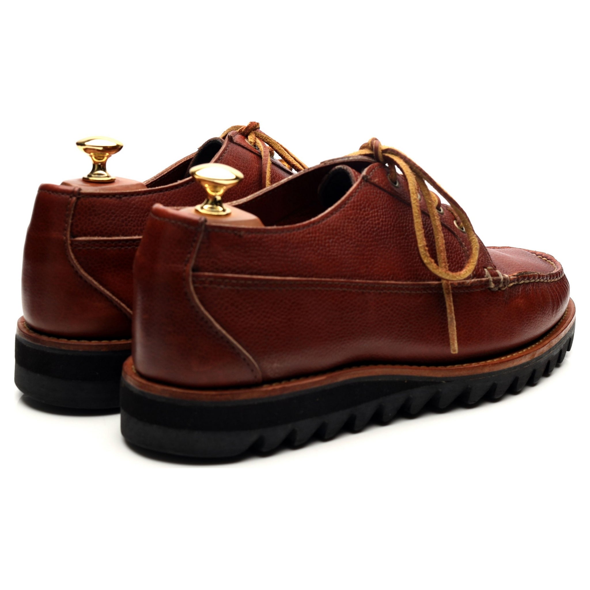 Yuketen derby moc toe cuir grainé marron pointure UK 8