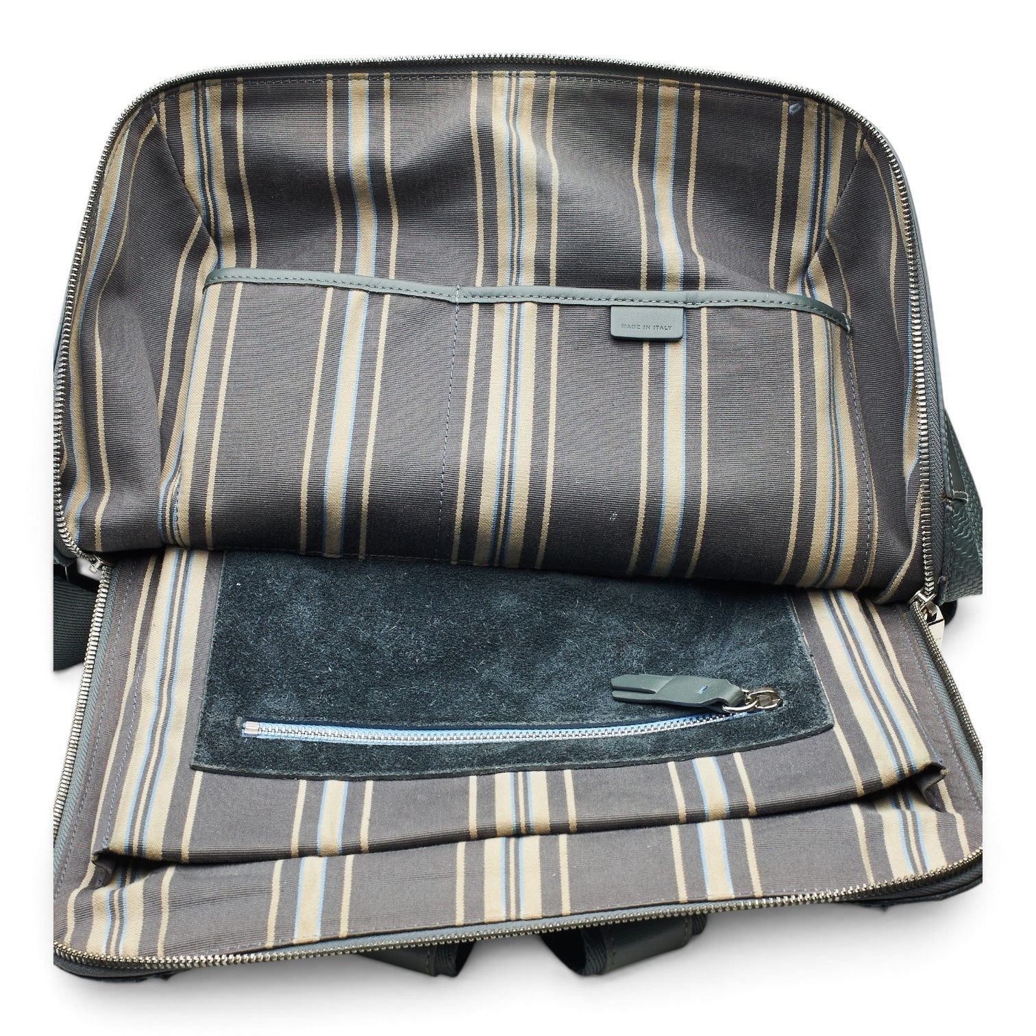 Smythson Panama sac à dos cuir gris ardoise