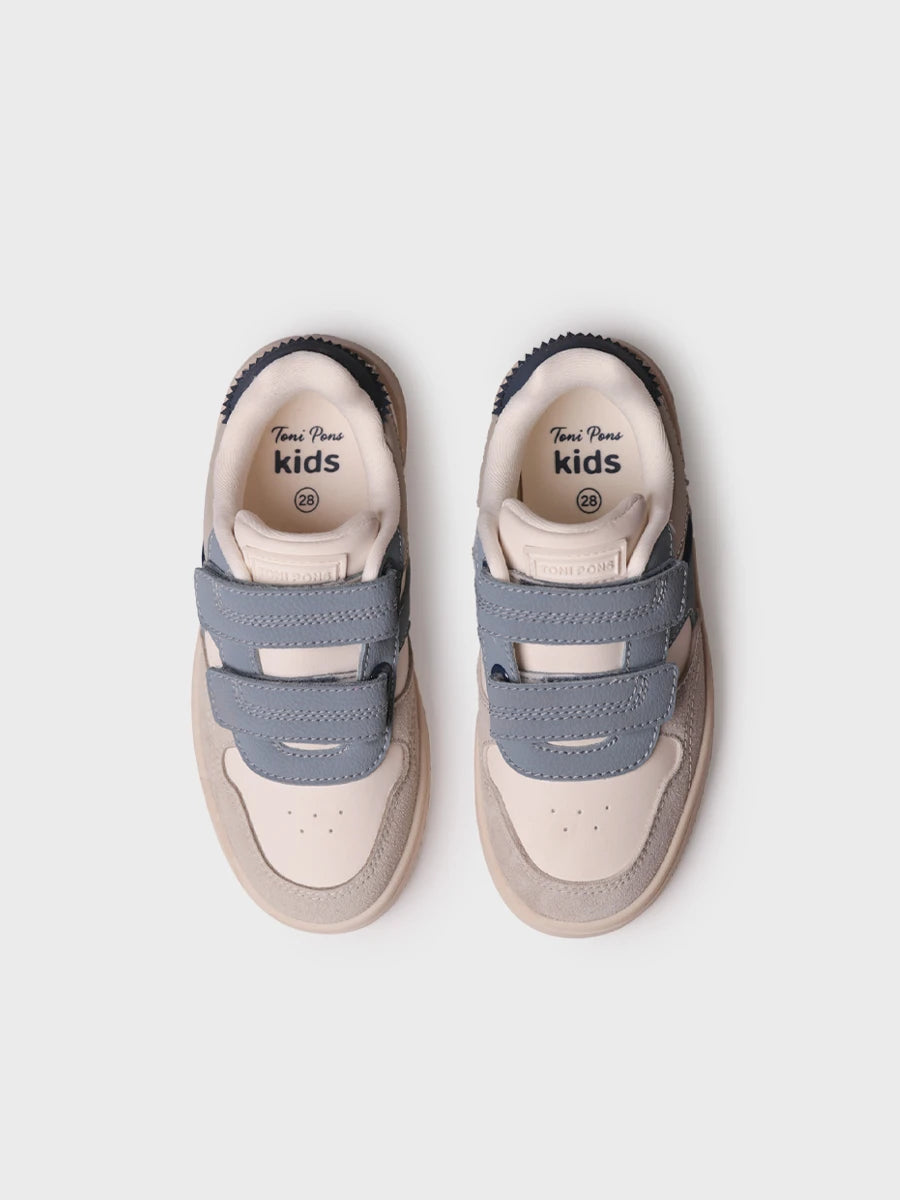 Toni Pons Enza baskets cuir blanc scratch enfant