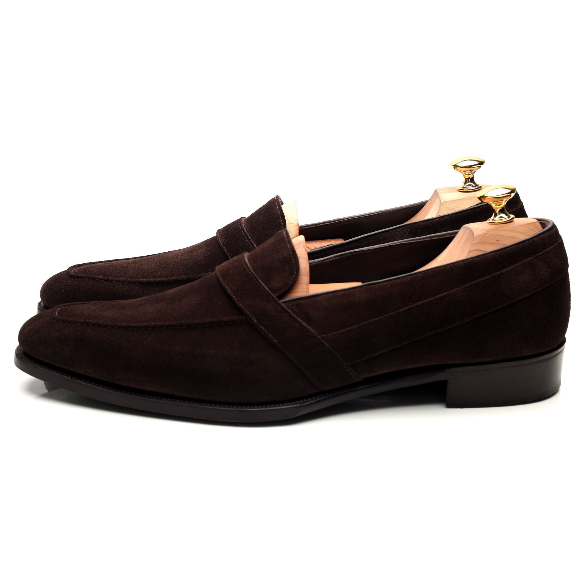 Anthony Cleverley Baron mocassin daim marron UK 11.5