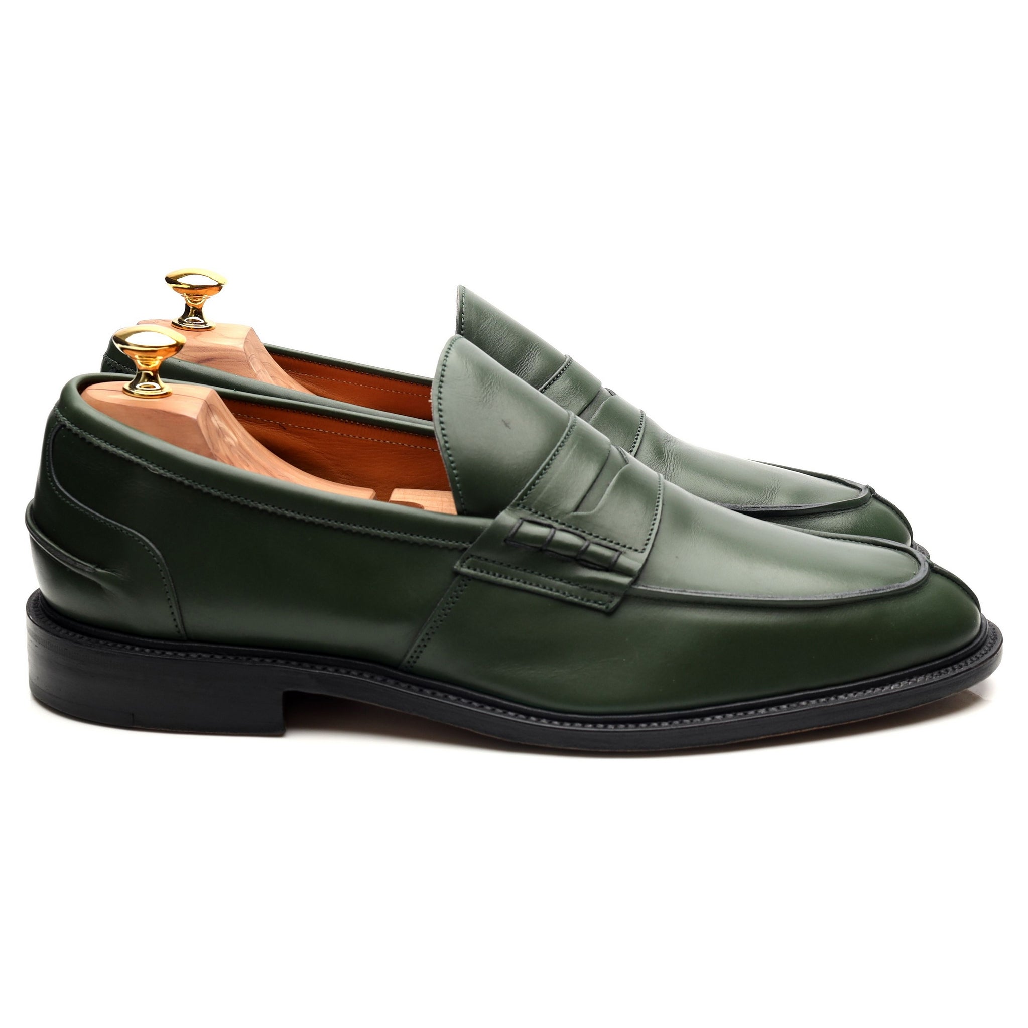 Tricker's James mocassins cuir vert UK 11,5