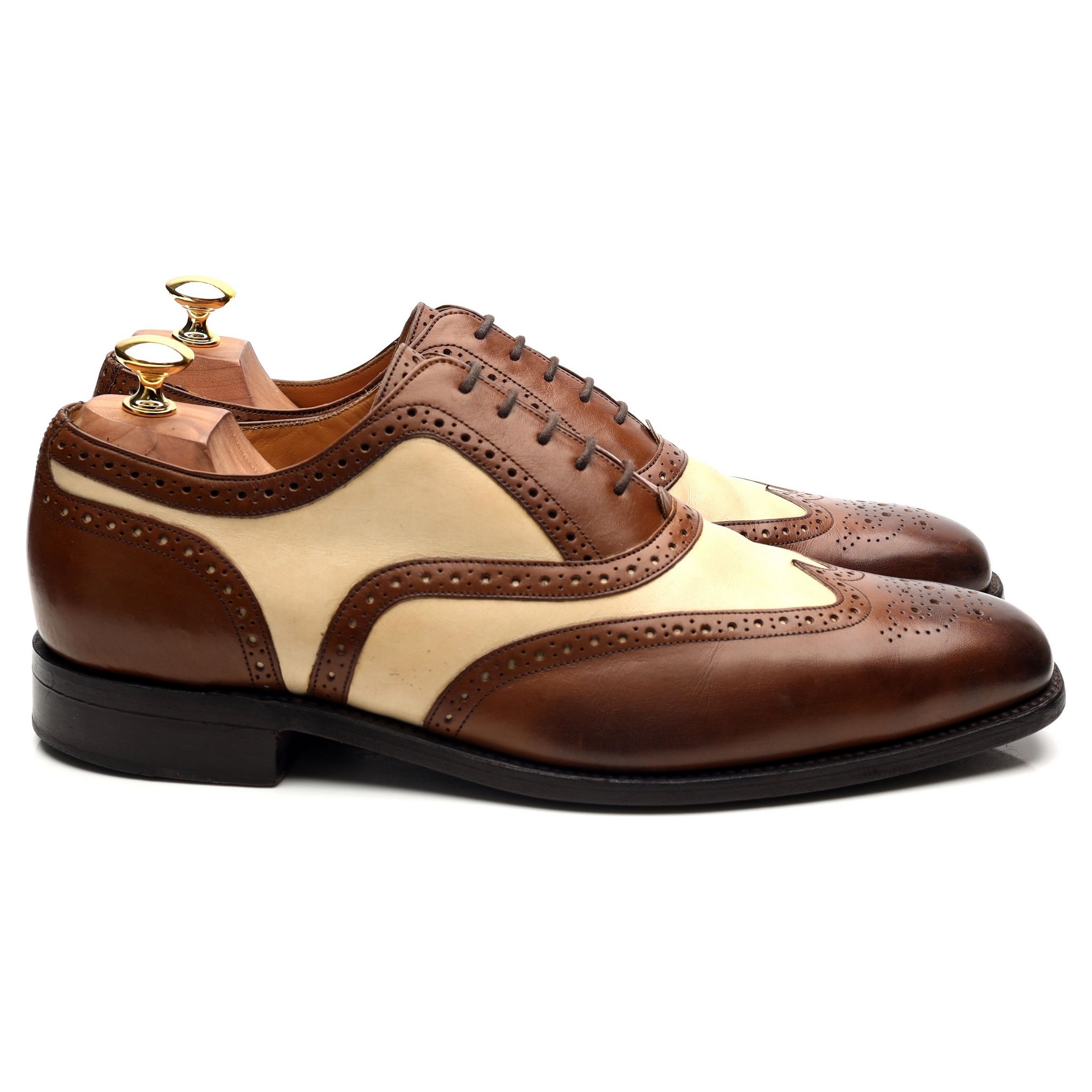 Barker Cambridge richelieu cuir marron beige pointure 9,5
