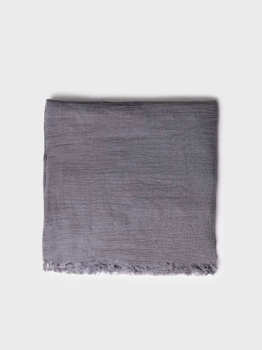 TONI PONS Fatima foulard coton gris 120 cm