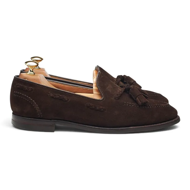 Crockett & Jones Studridge mocassin daim marron UK 6.5