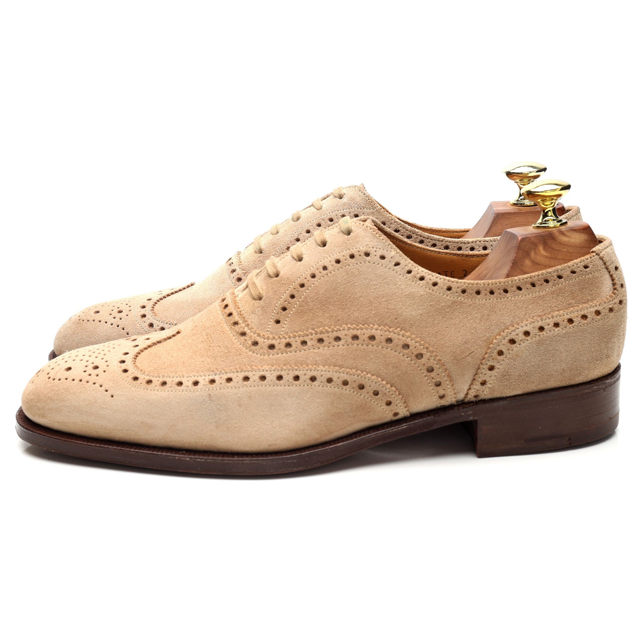 Crockett & Jones Ludgate 2 richelieu daim crème UK 7,5