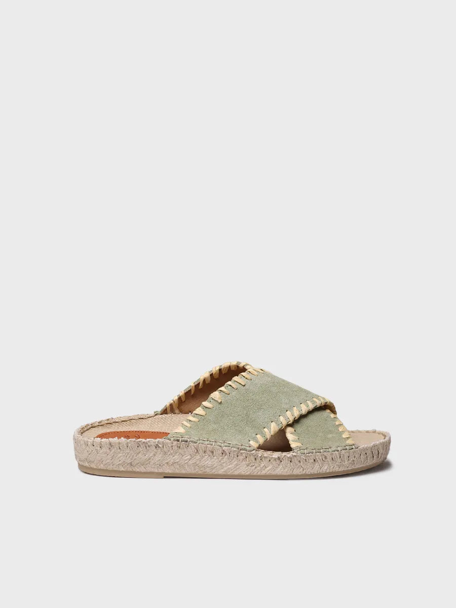 Toni Pons Bali-SD Sandale Plate Femme Cuir Suède