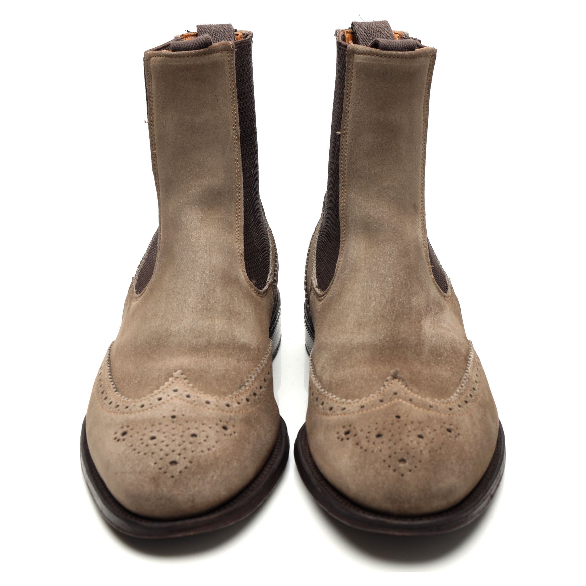 Tricker's Raimond boots chelsea suède gris UK 7 cuir