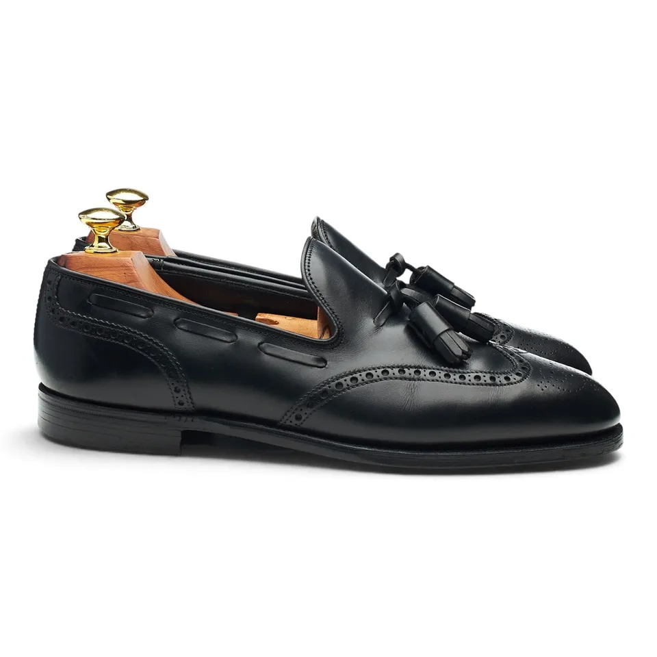 Foster & Son St. James mocassins cuir noir UK 8 EE