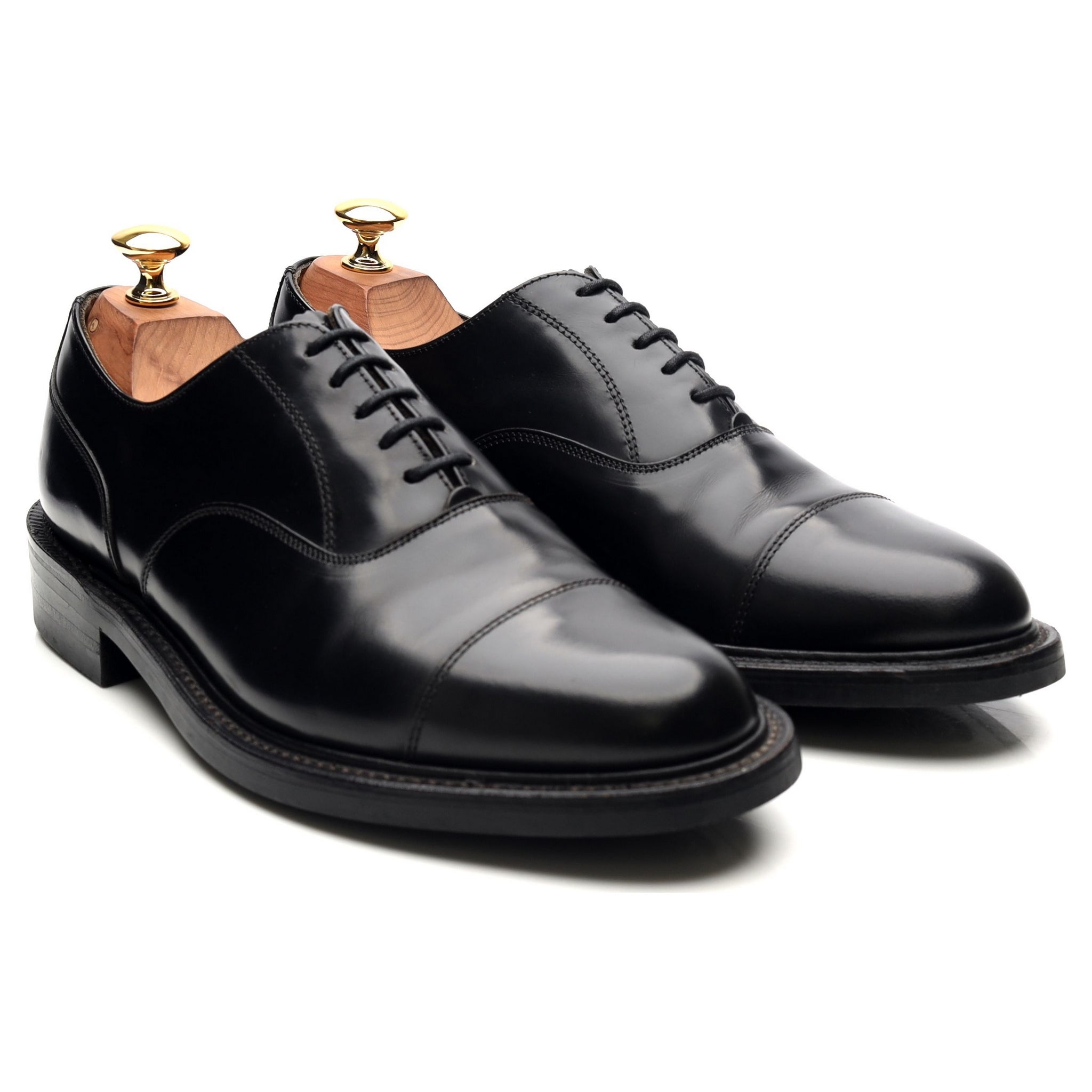 Loake 805 oxford cuir noir UK 7 semelle gomme