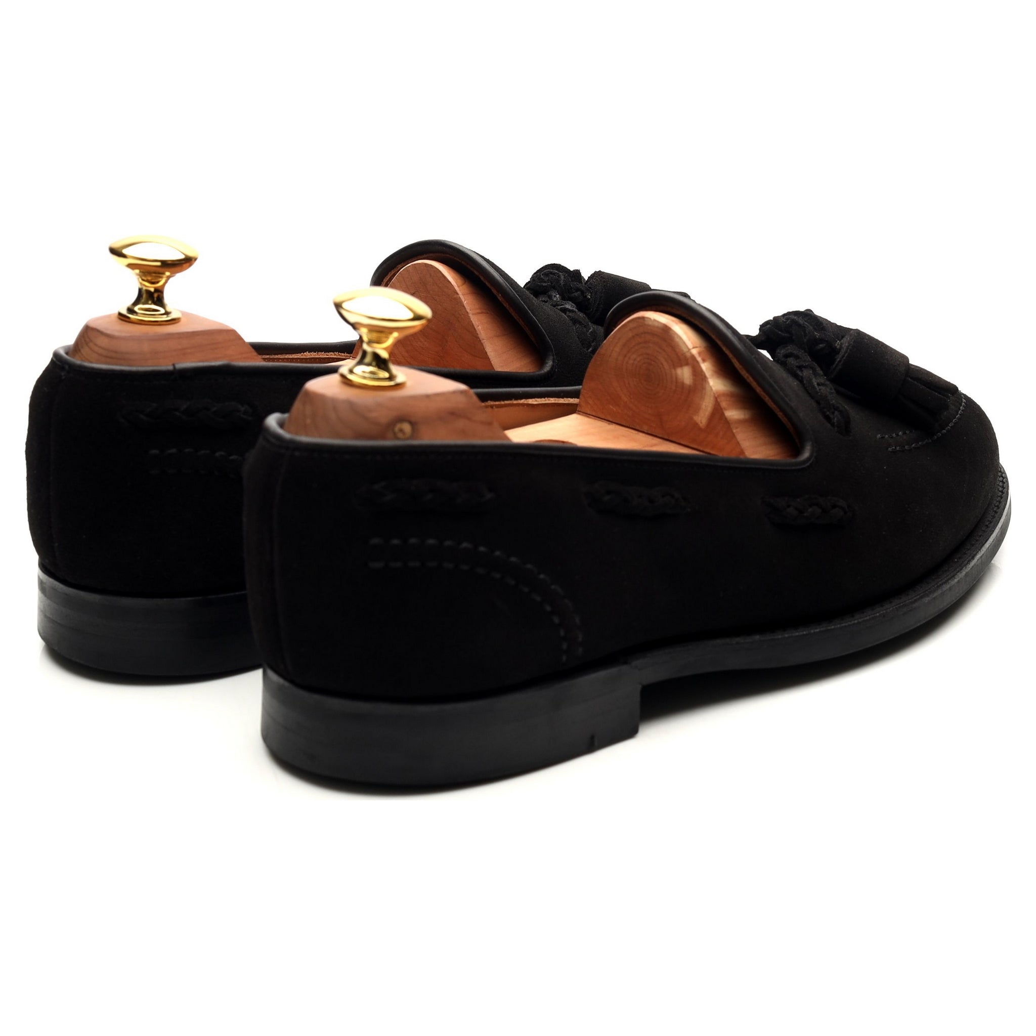 Anglo Italian Studridge mocassin suède noir 6 UK