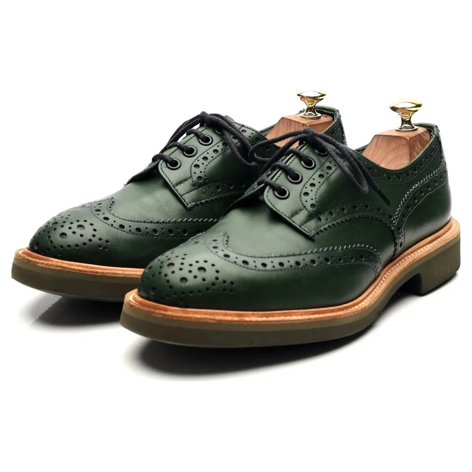 Tricker's Bourton derbys brogues cuir vert 41