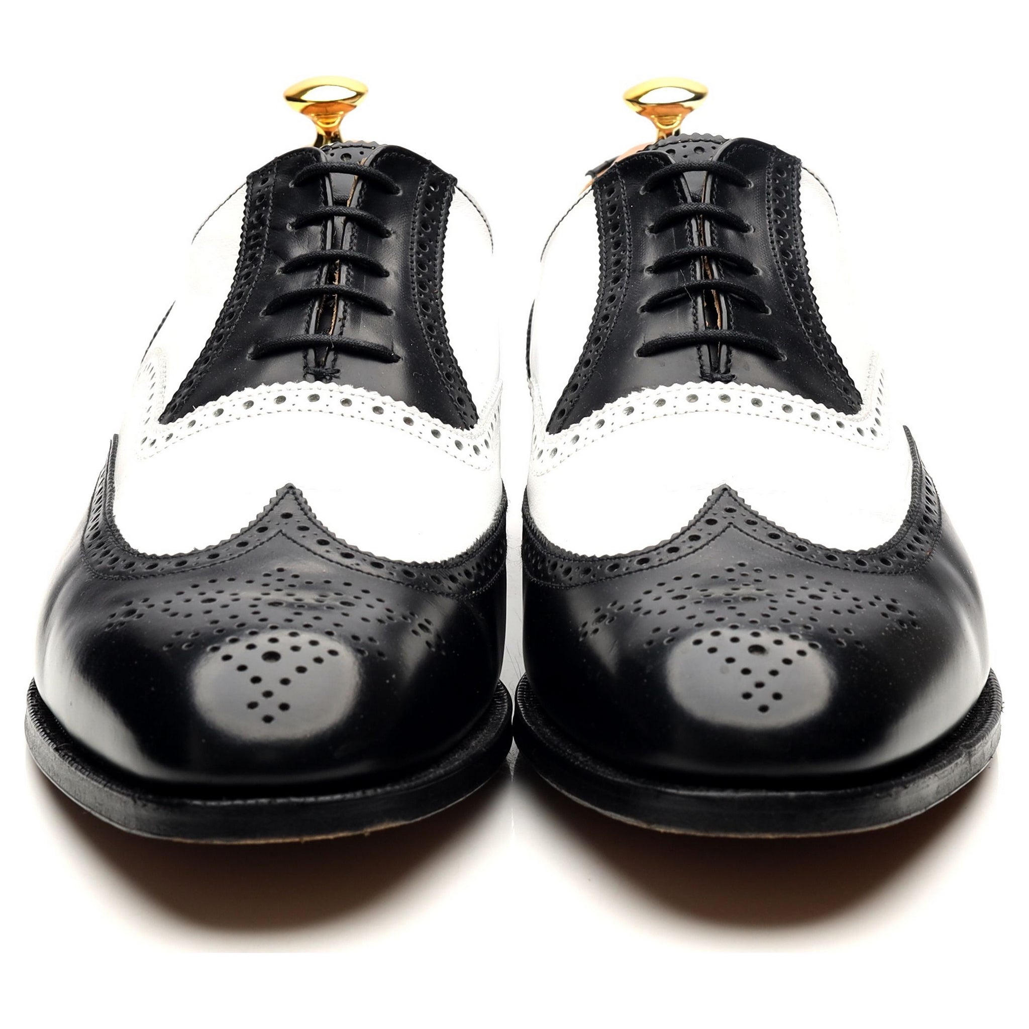 Shipton & Heneage George richelieu cuir noir blanc 12 UK