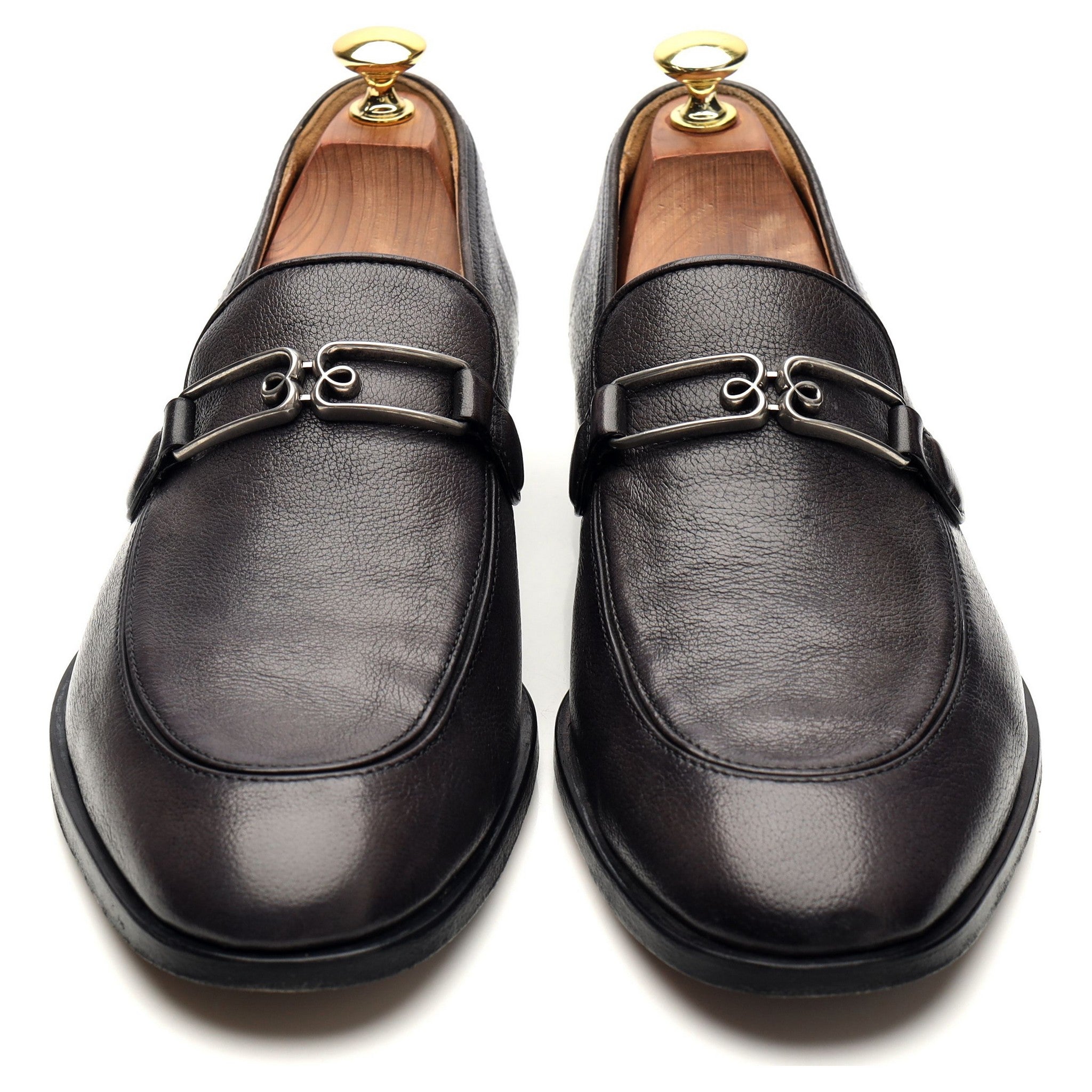 Berluti B Volute mocassins cuir gris UK 8 patiné
