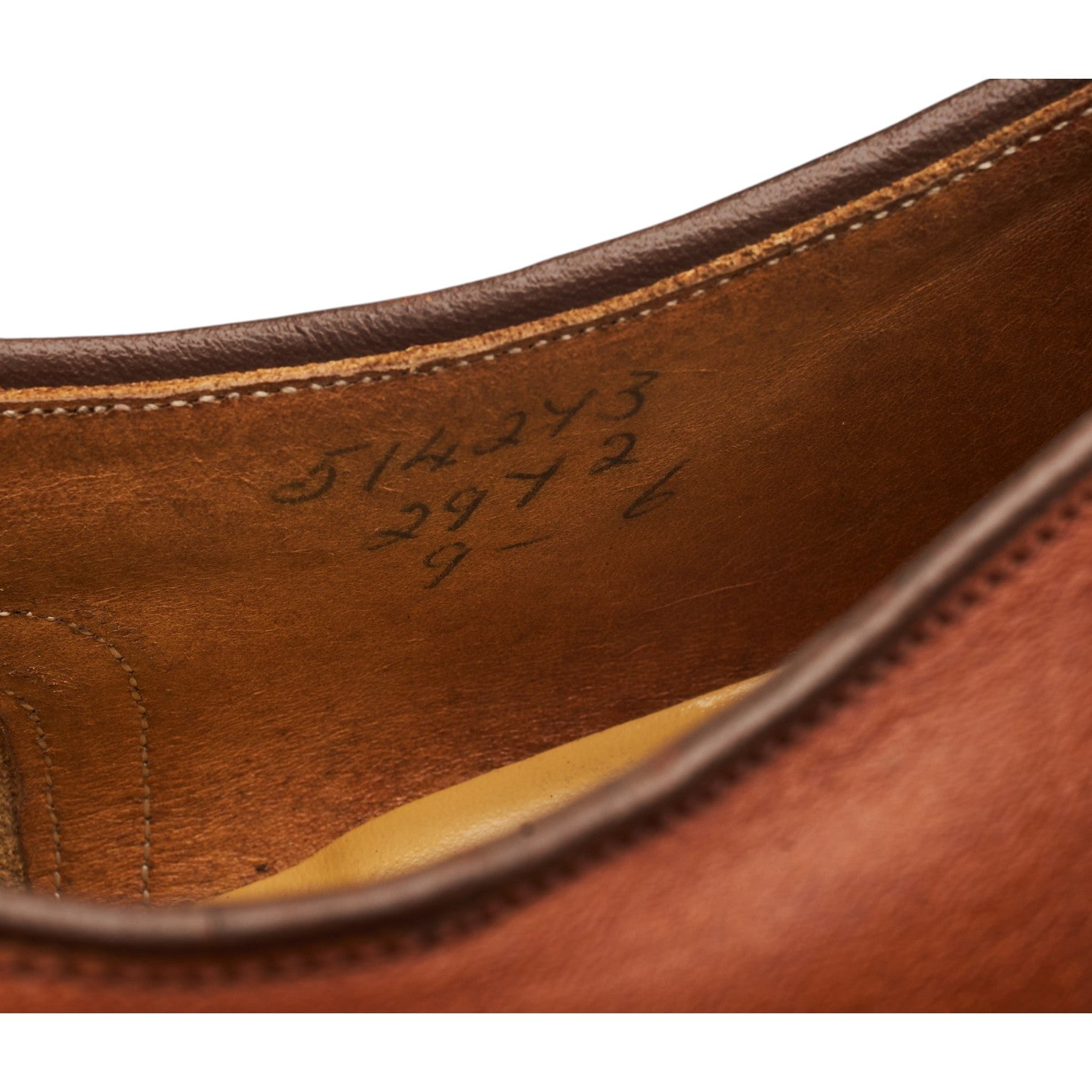 Tricker's Vintage derby cuir fauve pointure 9