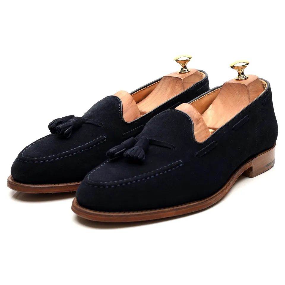 Church's Fosbury mocassin daim bleu marine 10 UK