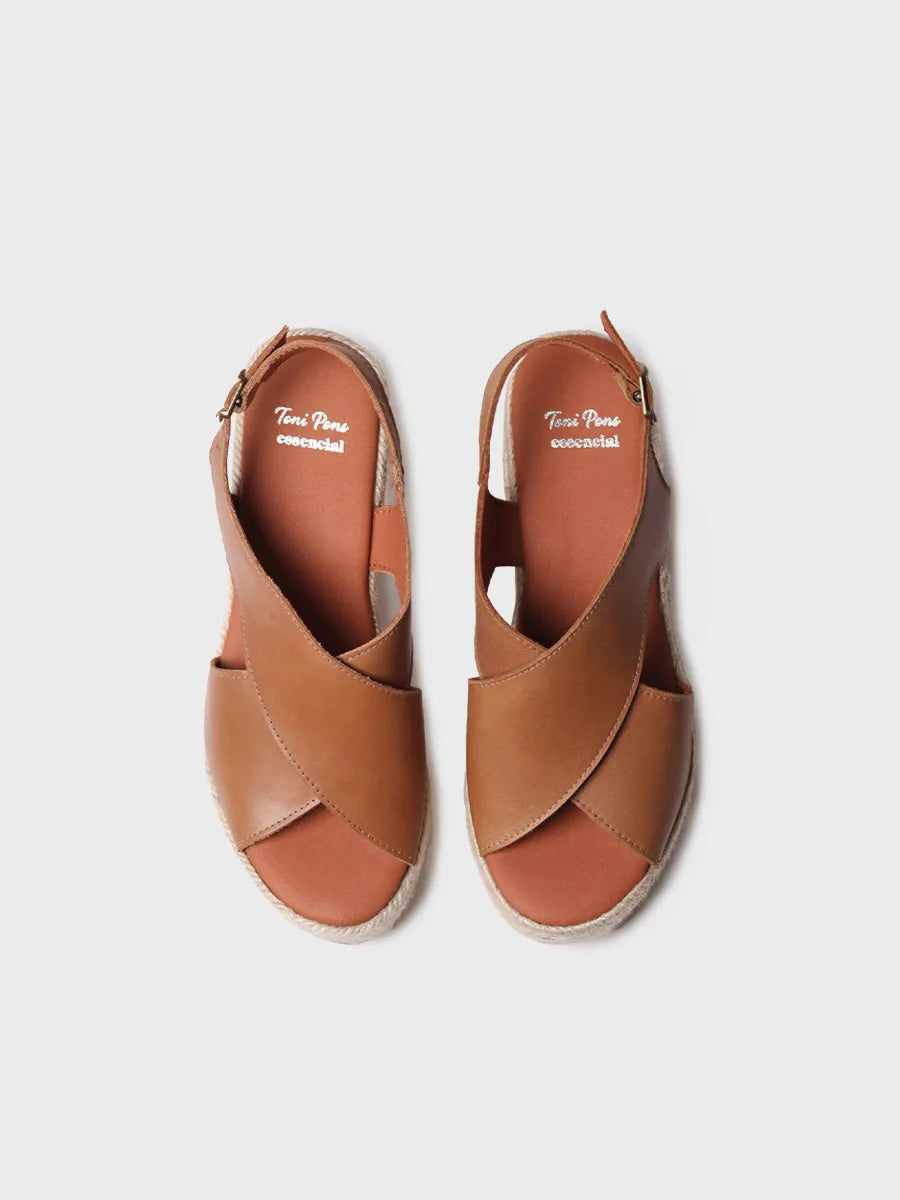 Toni Pons Agatha espadrille cuir talon large 7 cm